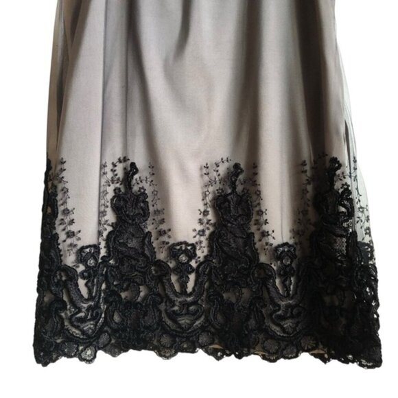 Save the Queen Dress XL Gray and Black Sleeveless Satin - Picture 4 of 16